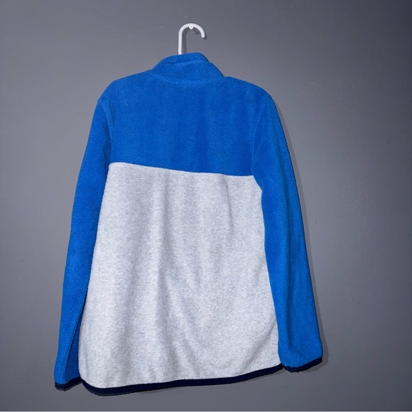 Eddie Bauer Kids S 7/8 Blue Gray Fleece 1/4 Zip Pullover Sweater Warm - Picture 5 of 11